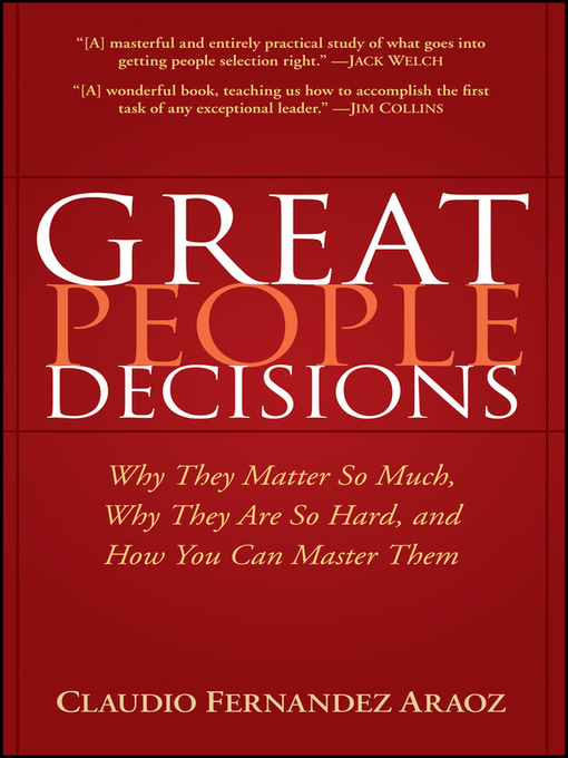 Cover image for Great People Decisions